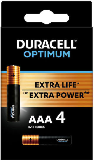 Duracell Optimum Αλκαλικές Μπαταρίες AAA 1.5V 4τμχ