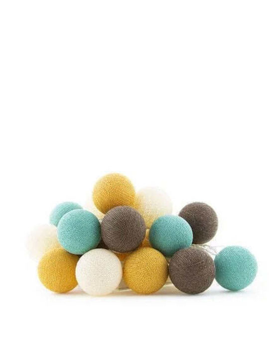 Cotton Ball Lights Γιρλάντα Φωτισμού LED με 20 ...