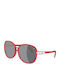 adidas Nizza Herren Sonnenbrille mit Rot Metall Gestell und Gray Linse AH49 6053