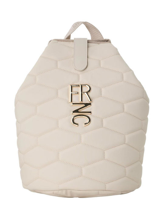 FRNC Damen Tasche Rucksack Beige