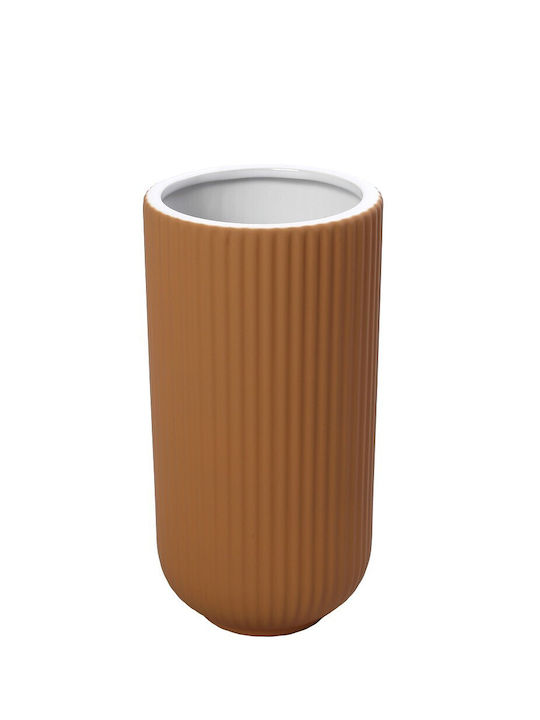 Espiel Decorative Vase Ceramic Orange 12x23.8cm 1pcs