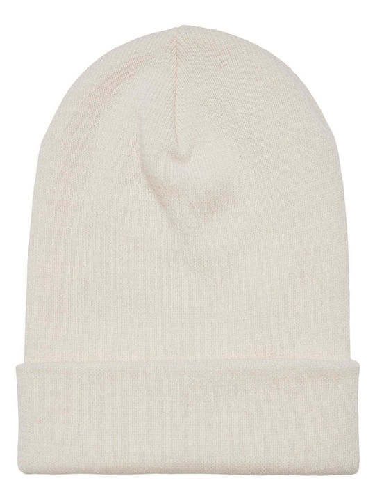 Beanie Unisex Σκούφος Πλεκτός σε Μπεζ χρώμα