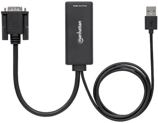 Manhattan HDMI Female to USB-A / VGA 2x Male Converter White 1 Piece 152426