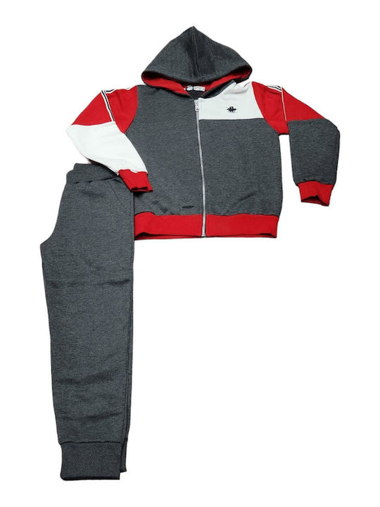 Polo Club Kids Sweatpants Set Red 2pcs