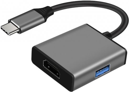 Art USB-C Männlich Zu HDMI USB-A 2x Weiblich 1 Stück OEM-C8