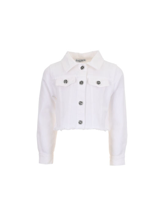 Evita Kids Denim Jacket White