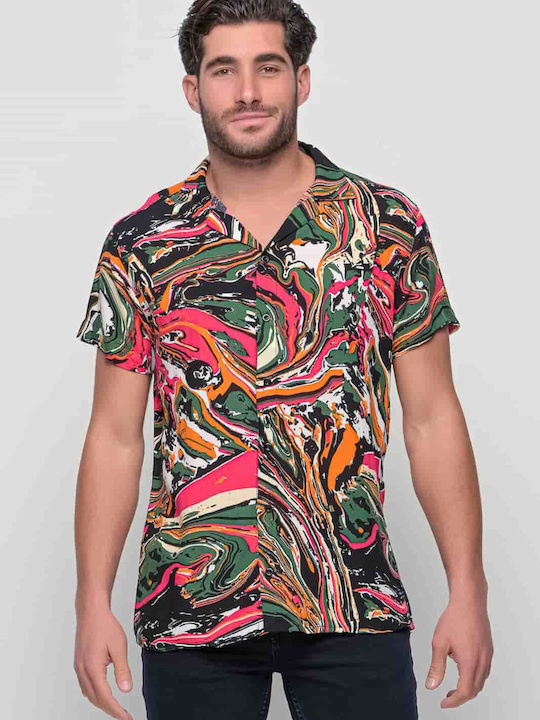 Cu mânecă scurtă Cămașă Floral Multicolor