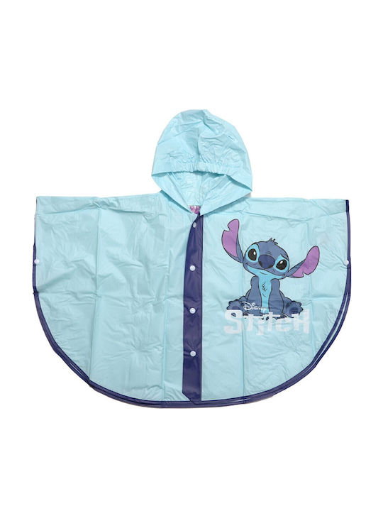 Lilo Stitch Waterproof Kids Casual Short Coat with Hood Light Blue