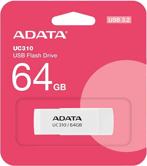 Adata Uc310 64GB USB 3.2 Stick Λευκό