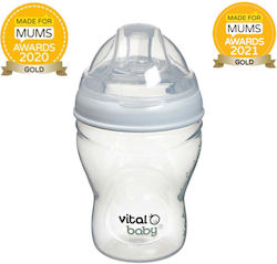 Vital Baby Sticlă de Plastic pentru Bebeluși Anti-Colici cu Tetină de Silicon pentru 0+, 0+ m, luni 240ml 1buc