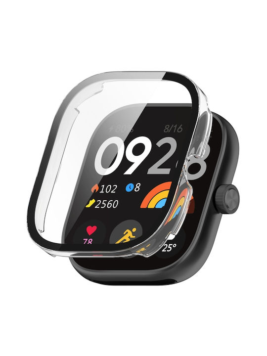 2 in 1 Θήκη Προστασίας + Tempered Glass Carcasă de Plastic în culoarea Transparent pentru Redmi Watch 4