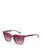 Liu Jo Women's Sunglasses with Red Plastic Frame and Purple Gradient Lens