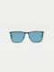 Cosselie Hyams Men's Sunglasses with Black Metallic Frame and Light Blue Polarized Lenses