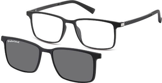 Sunoptic Ανδρικός Κοκκάλινος Σκελετός με Clip On Μαύρος TRC-191