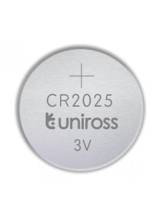 Uniross Μπαταρία Λιθίου Ρολογιών CR2025 3V 1τμχ