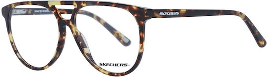 Skechers Мъжки Пластмасов Рамка за Очила Кафяв SE3332 053
