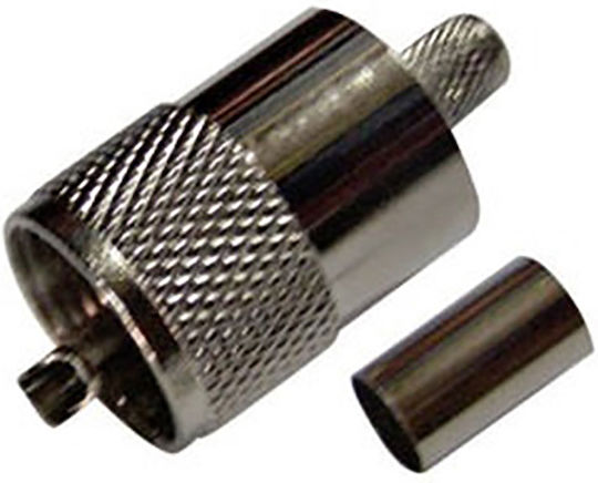 Crimp Rg58 Βύσμα UHF male Ασημί (01.101.0047)