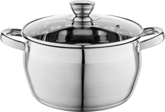 Florina Deep Stainless Steel Pot 4.3lt / 22cm