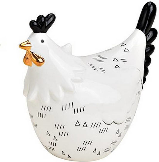 G.Wurm Easter Chicken Ceramic 16x13x9pcs in White color