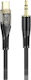 Lamtech Braided USB 2.0 Cable USB-C male - 3.5mm Μαύρο 1m LAM113386