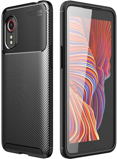 Carbon Fiber Resistance Back Cover Negru (Galaxy Xcover 5)
