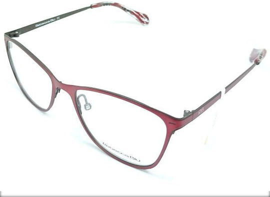 Rebecca Blu Damen Metallisches Brillengestell Katzenauge Rote RB7460 RW02