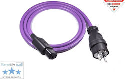 Melodika Schuko - IEC C13 Kabel 2m Lila (MDP20)