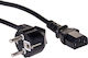 Akyga Schuko - IEC C13 Cable 3m Μαύρο AK-PC-06C