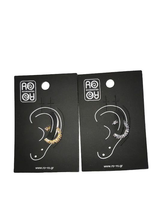 Ro-Ro Accessories Σκουλαρίκια Cuff από Ασήμι σε Ασημί χρώμα