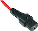 Digitus IEC C13 - IEC C14 Cable 3m Κόκκινο IEC-PC1387