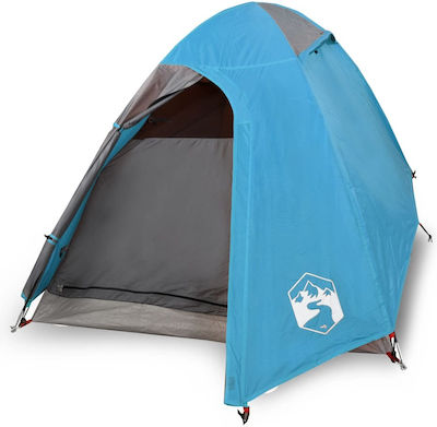 vidaXL Camping Tent Tunnel Blue with Double Cloth for 2 People 107x135x112cm