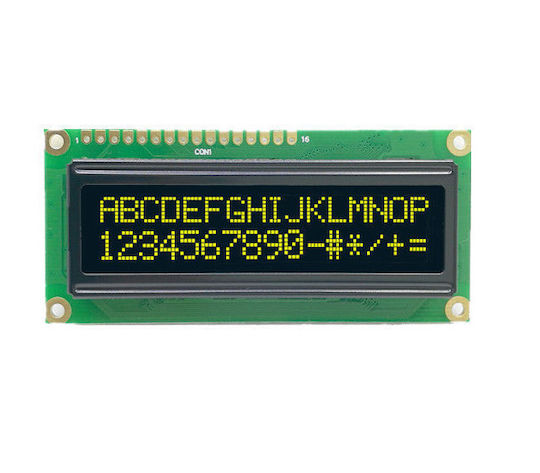 Haitronic Smr1602-a Οθόνη black screen with Yellow words 5V