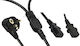 Akyga Schuko - IEC C13 Cablu 1.8m Negru (AK-PC-04A)