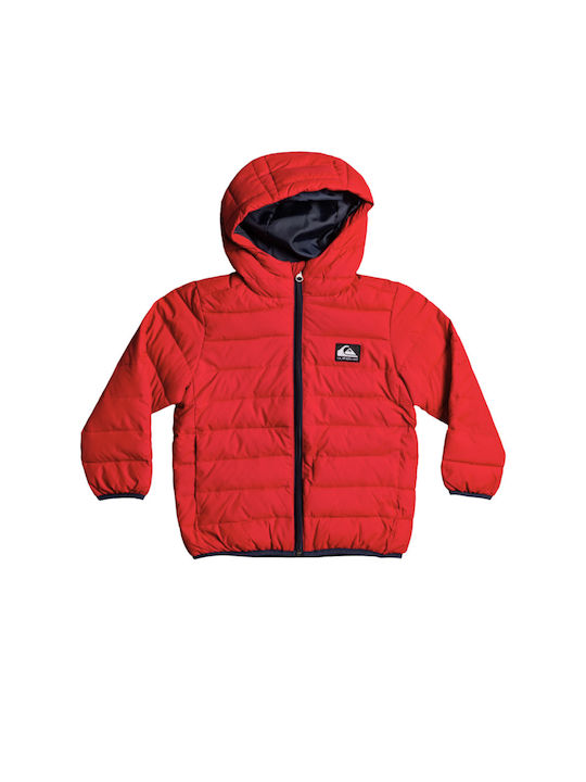 Quiksilver Kids Casual Jacket with Lining & Hood Red Scaly