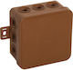 Viplast Surface Mounted Electrical Box IP54 in Brown Color