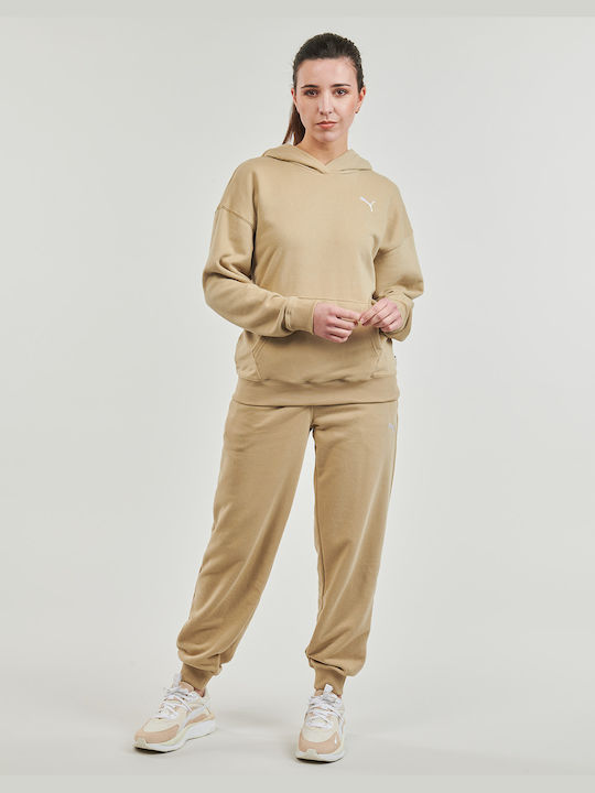 PUMA Damen-Sweatpants-Set Beige