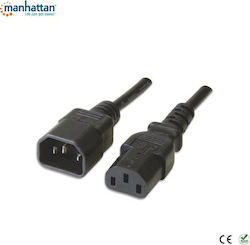 Manhattan IEC C14 - IEC C13 Cable 0.5m Black (352666) Manhattan IEC C14 - IEC C13 Cable 0.5m Black (352666)