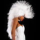 Carnival Wig Mohawk White