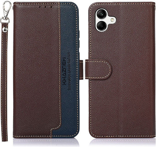Khazneh Back Cover Leather Magnetic Brown (Samsung Galaxy A04e, F04)