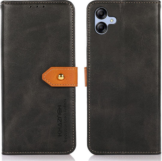 Khazneh Wallet Δερμάτινο Μαύρο (Samsung Galaxy A04e, F04)
