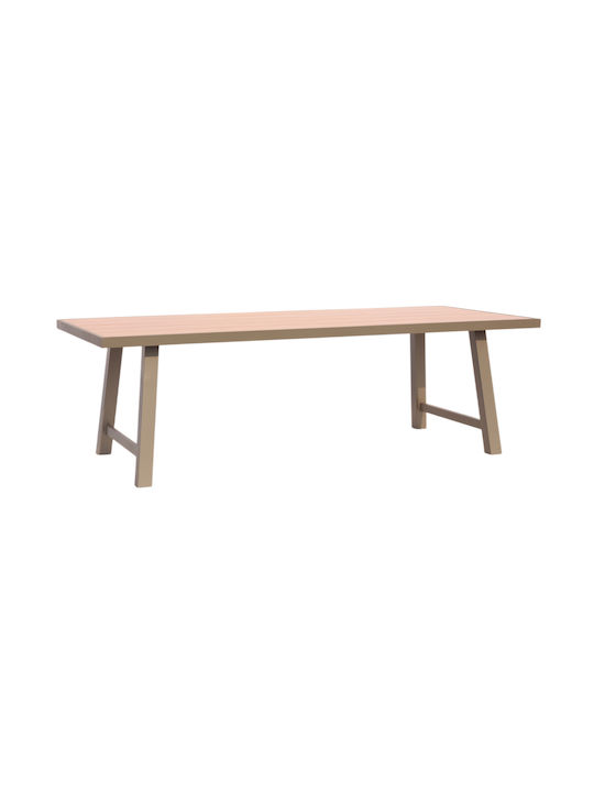 Tisch für kleine Außenbereiche Stabil Beige 70x70x75cm