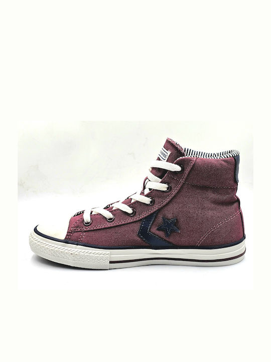 Converse Παιδικά Sneakers High Καφέ