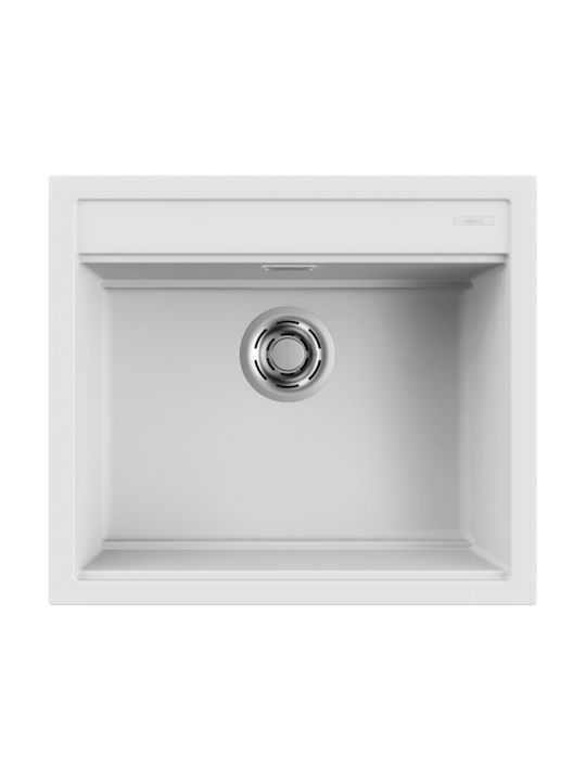 Elleci Best LKB10596 Drop-In Chiuvetă din Granit Sintetic L57xW51cm Alb