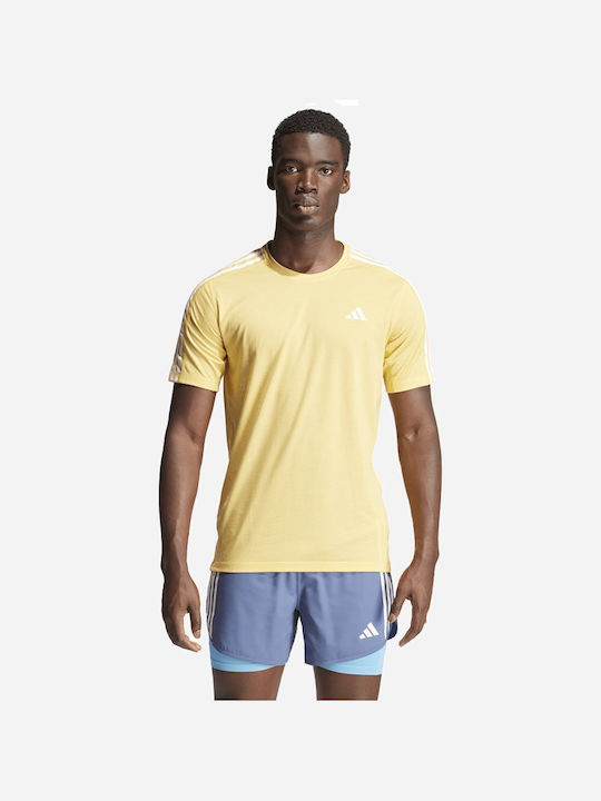 Adidas Own The Run Ανδρικό Αθλητικό T-shirt Κοντομάνικο Κίτρινο