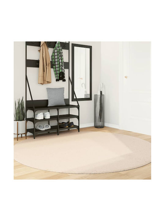 vidaXL Huarte Rug Round Beige