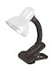 Avide Office Lamp for Socket E27 and Clip in White Color