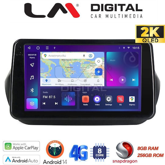 LM Digital Car Audio System for Peugeot Bipper Fiat Fiorino Citroen Nemo 2008> (Bluetooth/USB/WiFi/GPS/Apple-Carplay/Android-Auto)