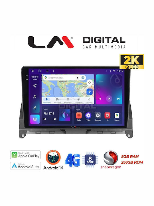 LM Digital Ηχοσύστημα Αυτοκινήτου για Mercedes-Benz C Class 2007>2011 (Bluetooth/USB/WiFi/GPS/Apple-Carplay/Android-Auto)
