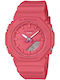 Casio G-shock Damen Uhr Chronograph mit Fuchsie Kautschukarmband