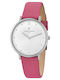 Pierre Cardin Belleville Simplicity Γυναικείο Ρολόι 39mm Μπαταρίας με Φούξια Δερμάτινο Λουράκι